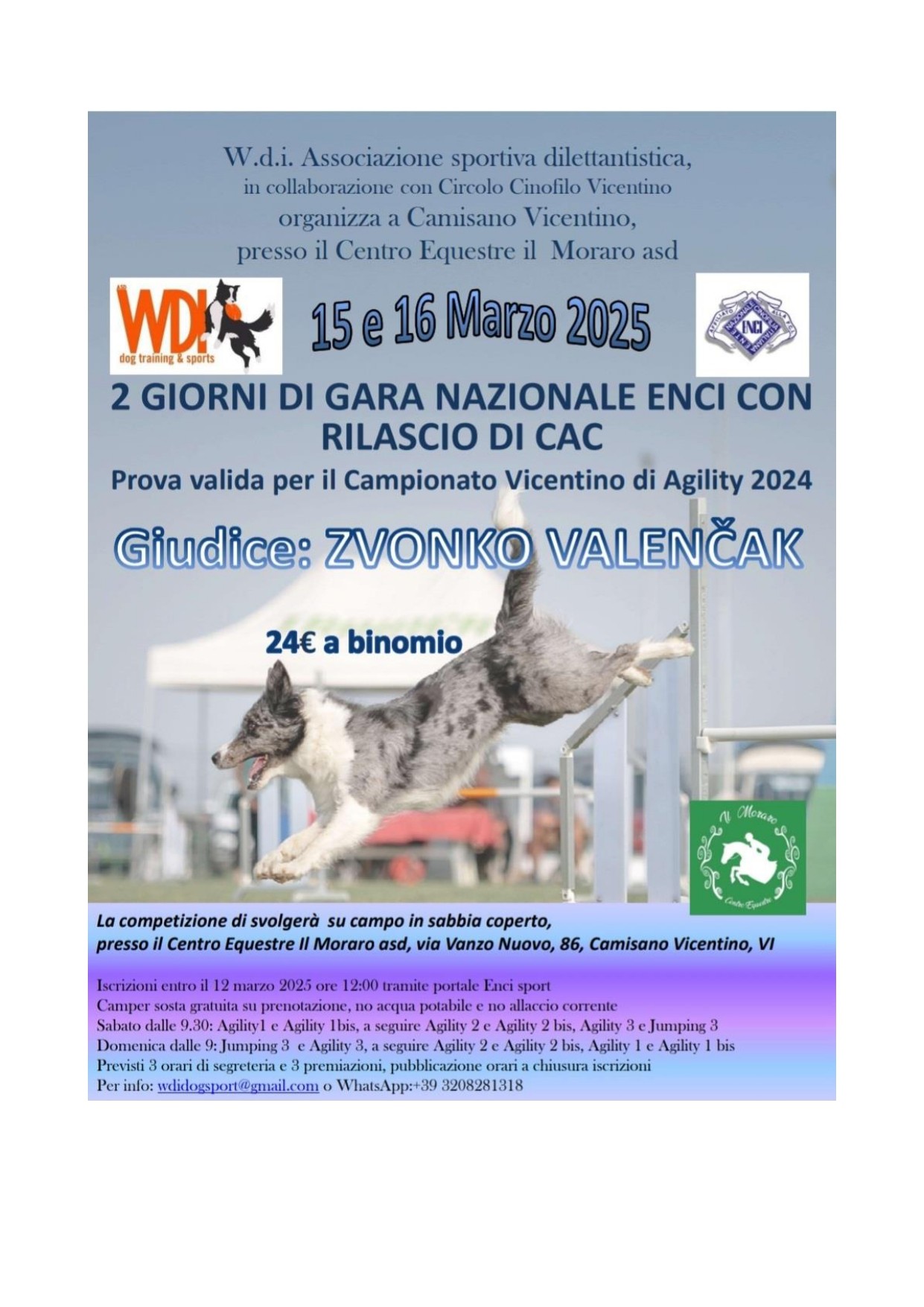 Due giorni Gara Agility Enci con attribuzione CAC