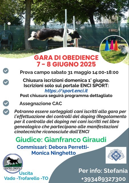 GARA NAZIONALE DI OBEDIENCE